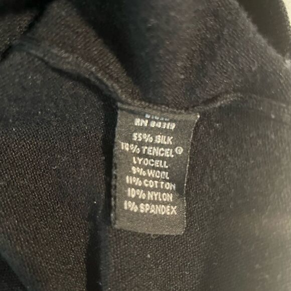 Cyrus silk blend long sleeve black sweater - M - Picture 8 of 8